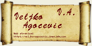 Veljko Agočević vizit kartica